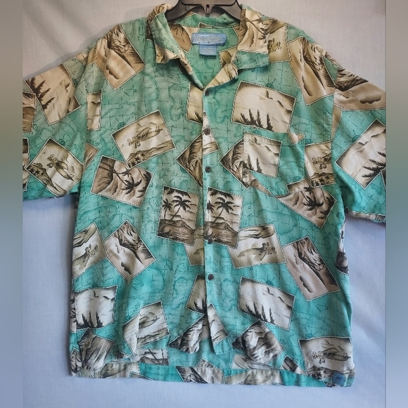 Bermuda Bay 100% silk camp shirt men's size XXL‎ - Picture 1 of 6
